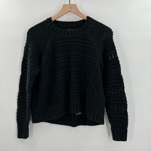 Me To We Knit Black Sweater Ladies Medium